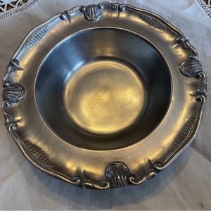 VTG FINSTAIN LES POTSTAINIERS Belgium Pewter Ashtray Trinket Ring Dish Pin Tray